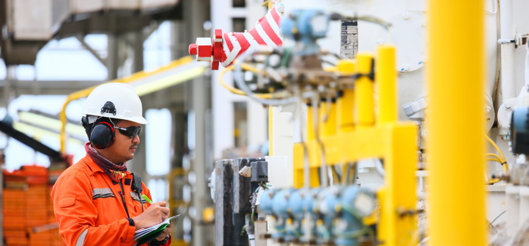 operator recording operation of oil and gas process chemicals